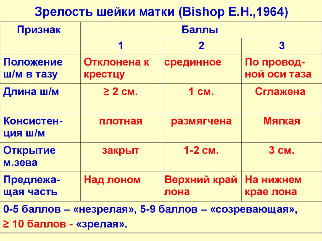 Матка перед. Шкала оценки степени зрелости шейки матки. Шкала степени зрелости шейки матки по Бишопу. Бишоп оценка шейки матки. Степень зрелости шейки матки перед родами 2-3 степень.