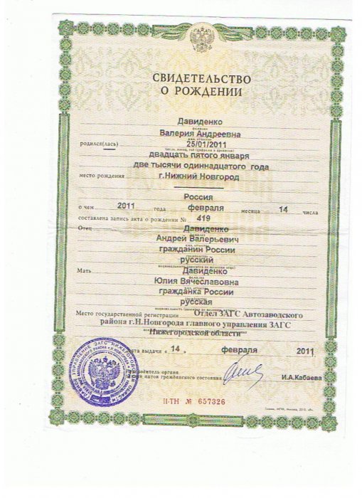 Купить Свидетельство О Рождении Ребенка Спб