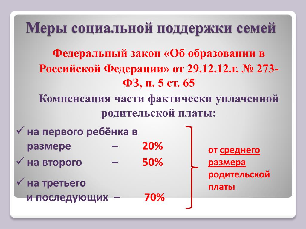 Компенсация части. (Максимально допустимая доля расходов граждан на родительскую плату),. 273-ФЗ компенсация. ФЗ-273 об образовании выплата компенсации за детский сад. Закон 273-ФЗ ст,65 с дополнениями компенсация части род платы,.