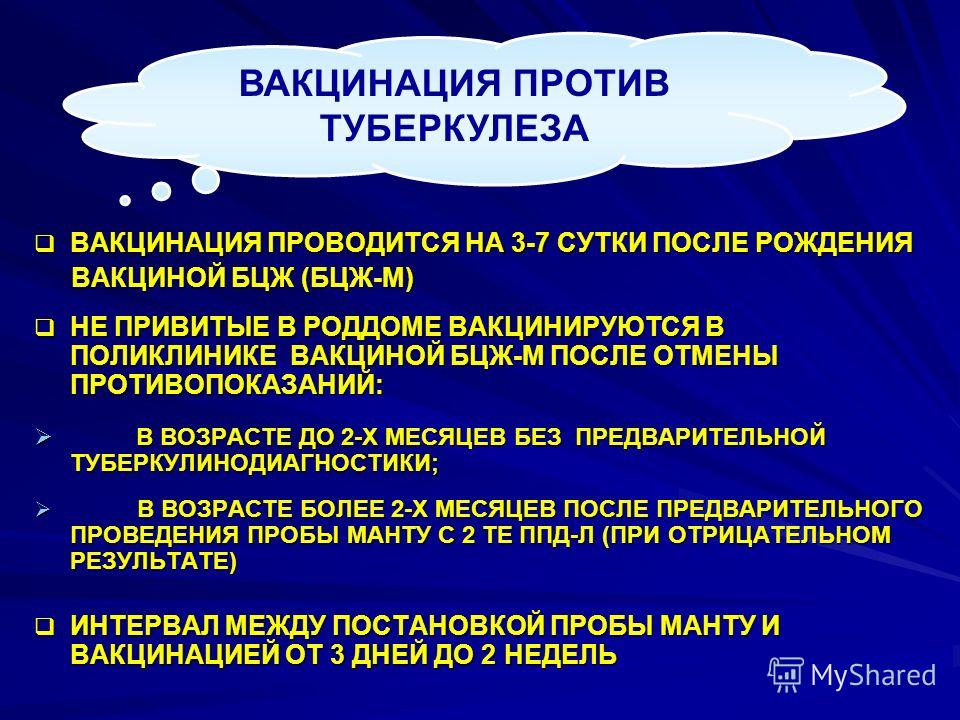 Вакцинация от туберкулеза