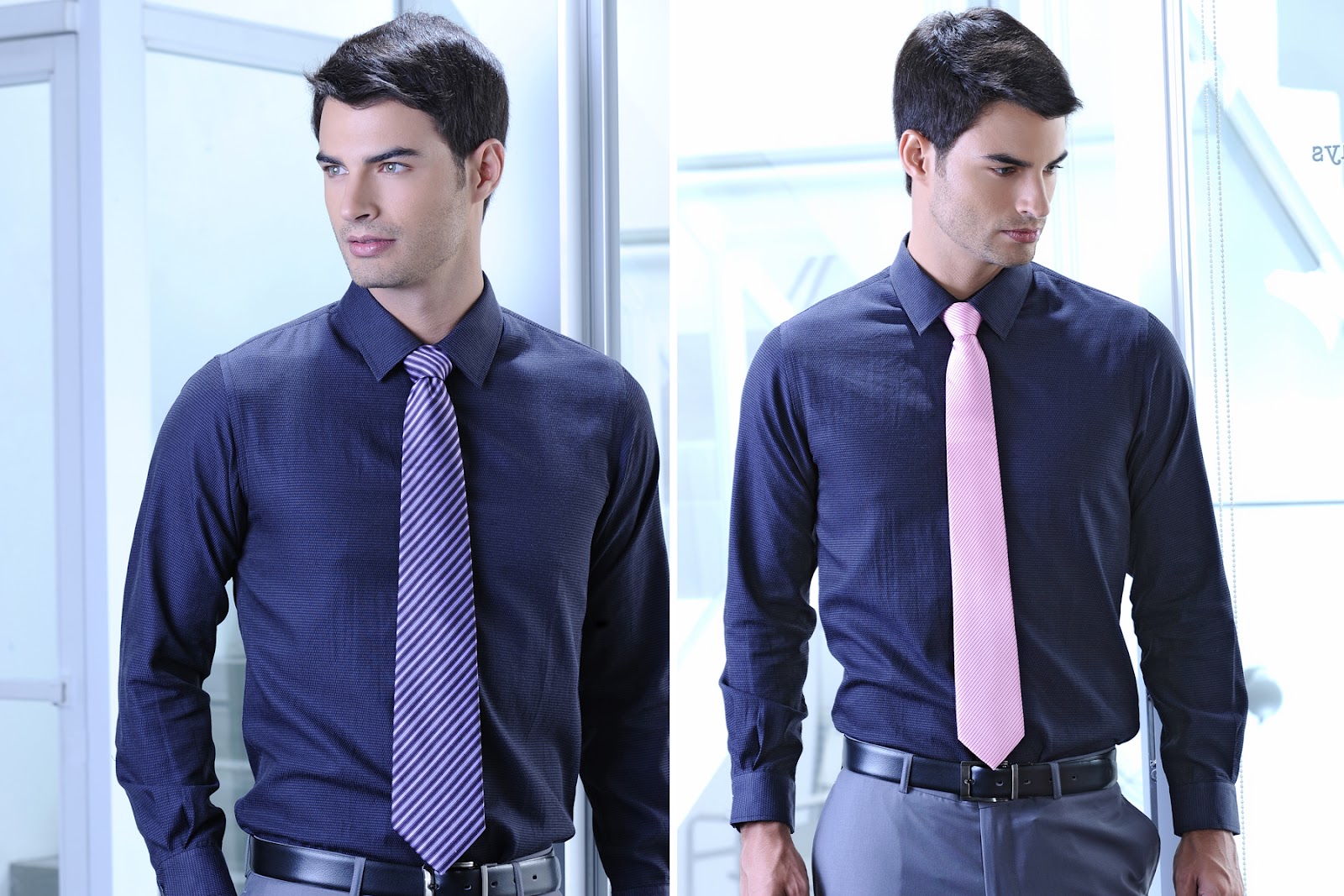 Правильно выбрать рубашку. Синяя рубашка с галстуком. Галстук к голубой рубашке. Рубашки под галстук мужские. Галстук к фиолетовой рубашке.