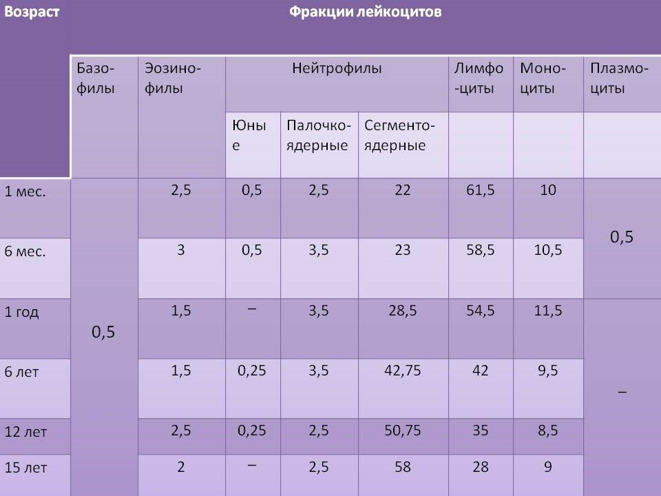 5 лет повышены лейкоциты