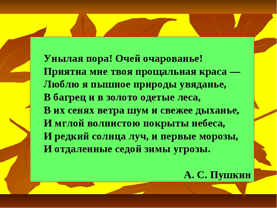 Стихотворение унылое. Унылая пора очей очарованье приятна мне твоя прощальная Краса. Осенняя пора очей очарованье стихотворение. Очей очарованье стих. Унылая пора.