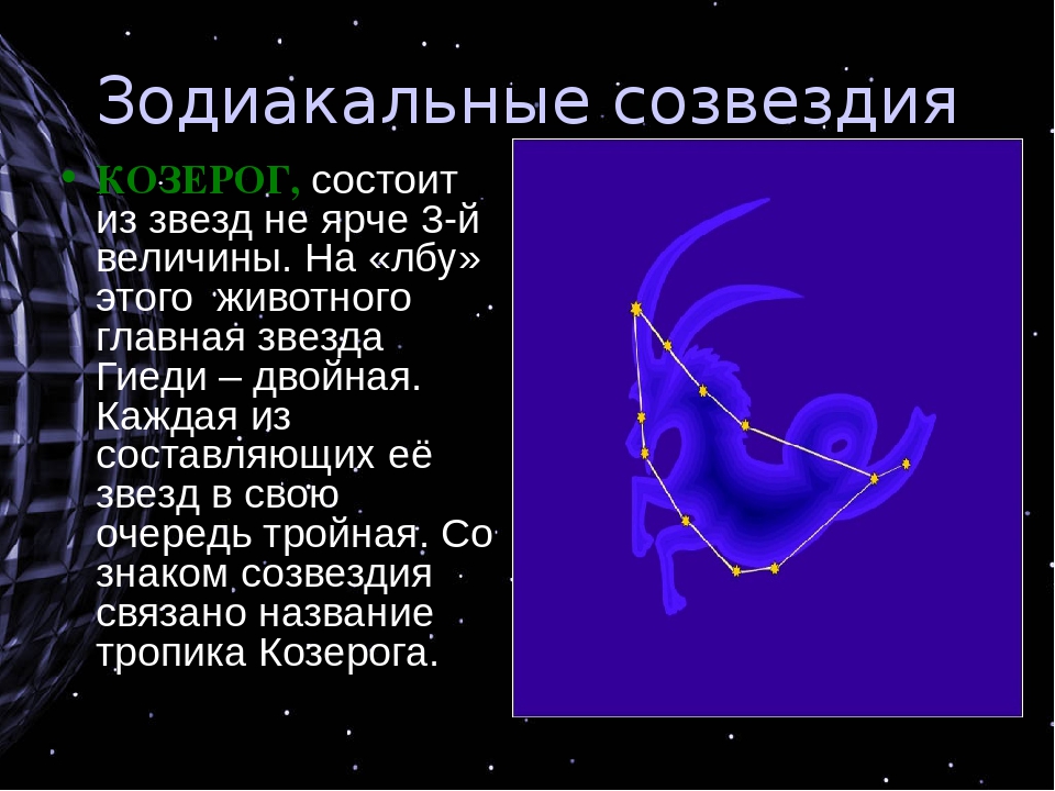 Презентация по звездам география. Зодиакальные созвездия. Созвездие зодиака Козерог. Сообщение о созвездии Козерог. Созвездие Козерог доклад.