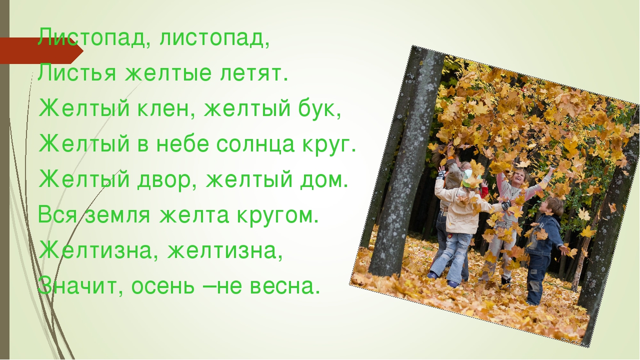 Листопадом слова пика. Листопад листопад листья желтые летят. Листья листья листопад листья желтые. Стих листопад листопад листья желтые. Листопад листопад листья желтые летят желтый клен желтый бук.