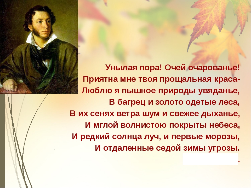 Стихотворение пушкина унылая пора. Александр Сергеевич Пушкин осень унылая пора. Александр Сергеевич Пушкин очей очарование. Унылая пора очей очарованье стихотворение Пушкина. А.С. Пушкина «унылая пора! Очей очарованье!..»,.