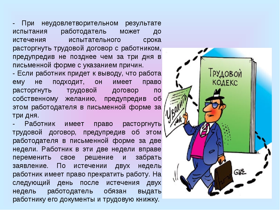 В каких случаях не устанавливается испытательный срок: Для кого не