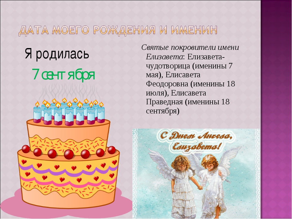 Именины 8 июля. Дата моего рождения и именин. Елизавета день ангела именины. 7 Сентября день ангела. Именинники 7 сентября.