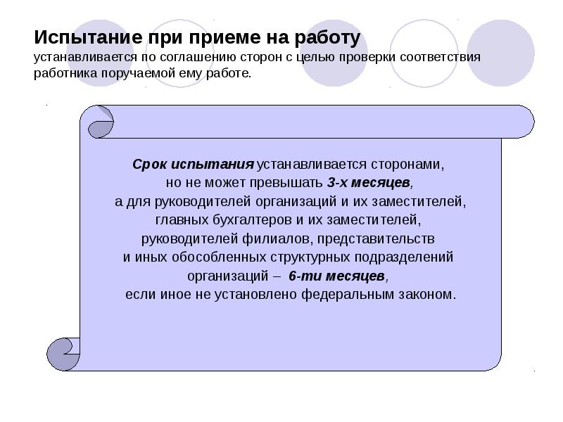 В каких случаях не устанавливается испытательный срок: Для кого не