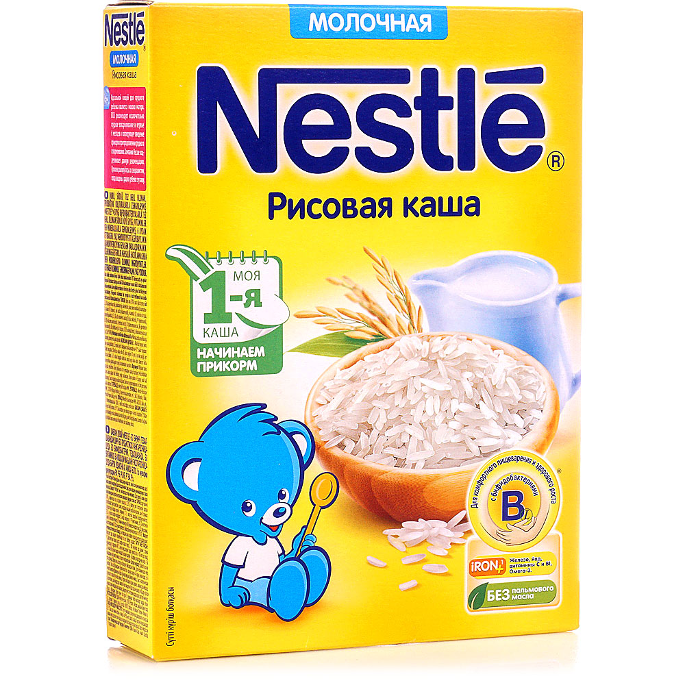 Какие каши можно с 4. Нестле каша рисовая с 4 месяцев. Каша Нестле молочная с 4 месяцев. Nestle каша молочная рисовая с бифидобактериями с 4 месяце. Nestle каша рисовая молочная.