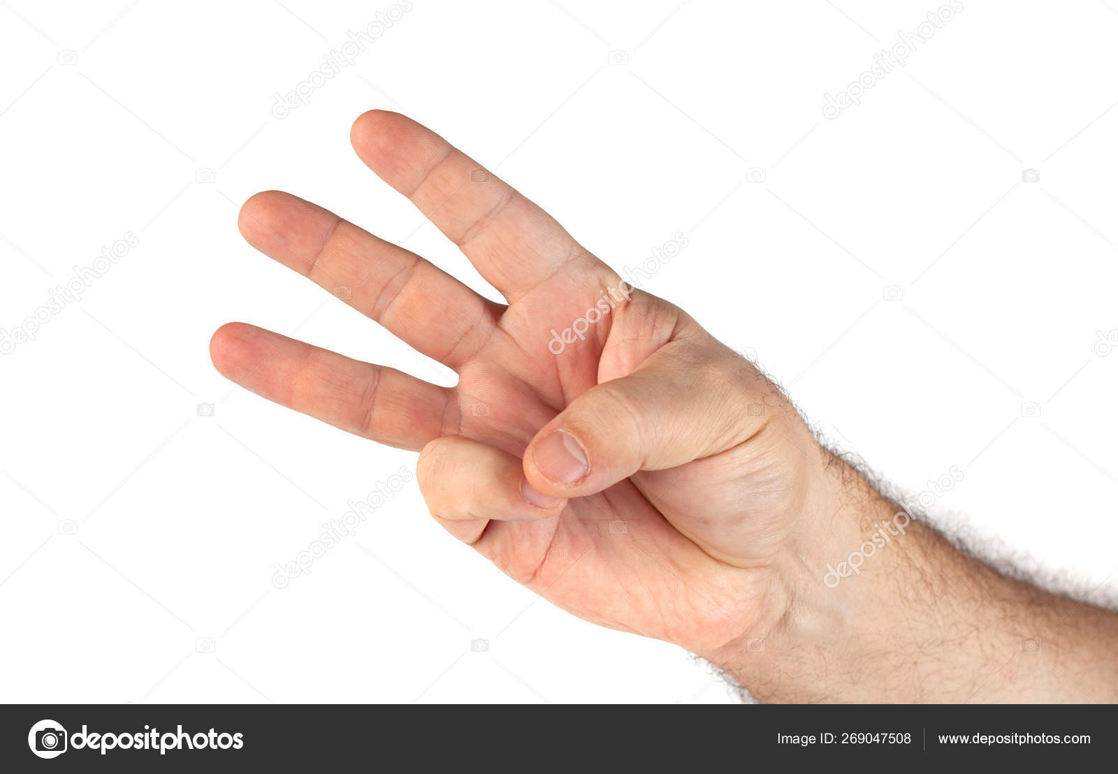 Жест рукой 3 пальца